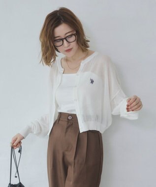 WEGO U.S. POLO ASSN.別注 シアーカーデ ホワイトアイボリー