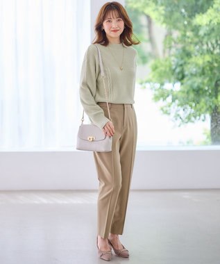 ANY SIS 【大人百花掲載 ヨンアさん着用】シリーズ累計7万本突破！サーモ2WAYストレッチ テーパードパンツ キャメル