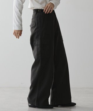 AMERICAN HOLIC 綿スラブカーゴパンツ Black