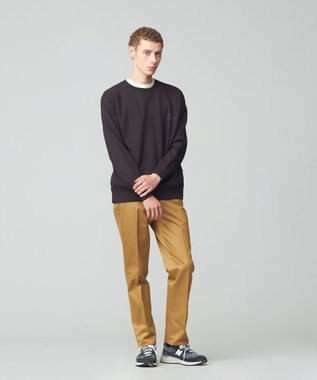 J.PRESS MEN インレージャージー アドレスプリント ロゴトレーナー ブラウン系