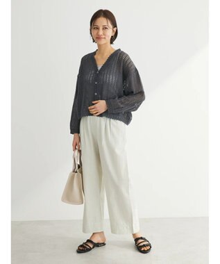 Green Parks インド 綿麻フロントタックパンツ Natural