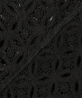 UNFILO 【2点セット】ラッセルレース キャミレイヤード Tシャツ ブラック