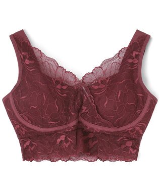 San-ai Resort（三愛水着楽園） 毎日らくちん 楽しくバストケアもちもちナイトブラ【ナイト＆ディブラ】フロントホック無し 【northerly】 バーガンディ