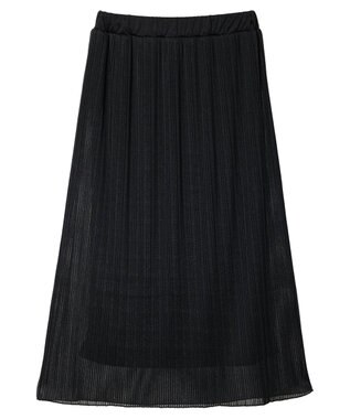 Green Parks ラメプリーツＩラインスカート Black