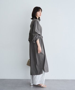YECCA VECCA UVカット2way袖バルーンワンピース Charcoal Gray