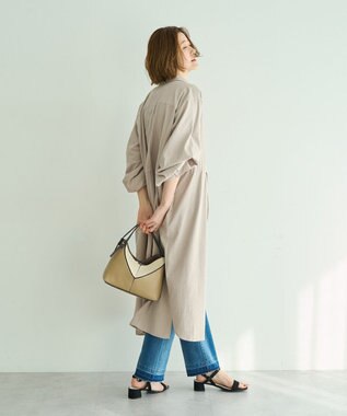 YECCA VECCA UVカット2way袖バルーンワンピース Light Beige