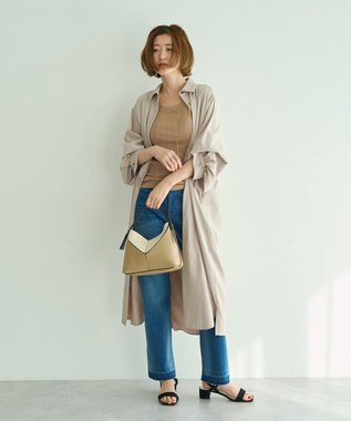 YECCA VECCA UVカット2way袖バルーンワンピース Light Beige