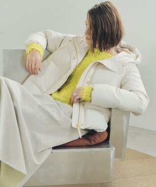 YECCA VECCA フェザーMIXロービングニット Lime Green