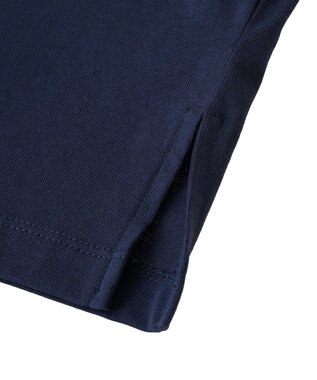 Green Parks フレンチスリーブ筆記体ロゴチュニック Navy