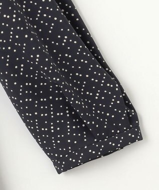 自由区 L 【19号サイズまで展開】ライトサテン ワンピース ブラック×ベージュ