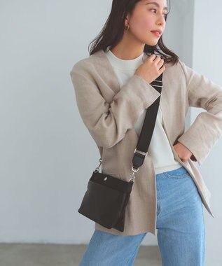 TOPKAPI 【Breath TOPKAPI】LINEA リネア レザーコンビ スワローマチ ショルダーバッグ ブラック