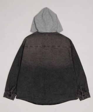 WEGO デニムフードシャツ（LS） デニムブラックソノタ