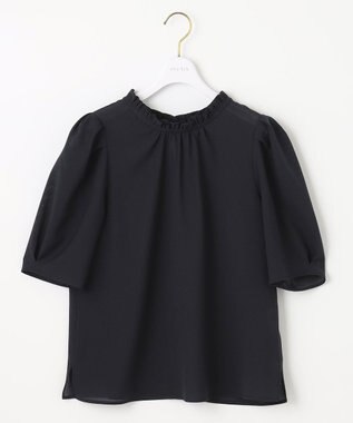 ANY SIS 【洗える】シアーストライプ ブラウス ネイビー