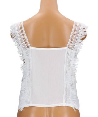 San-ai Resort（三愛水着楽園） 【SALE】【San-ai Resort】無地×レース トップス M ホワイト