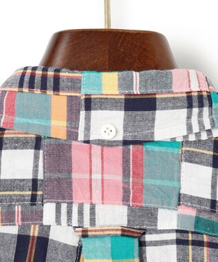 J.PRESS MEN 【KING SIZE】パッチワーク プルオーバーシャツ ピンク系9