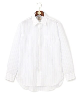 J.PRESS MEN 【WEB・一部店舗限定】コットンリネンオルタネートストライプ シャツ / レギュラー サックスブルー系1