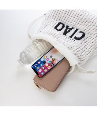 UNBILLION カシュカシュ cachecache / メッセージラメニット2wayバッグ ホワイト