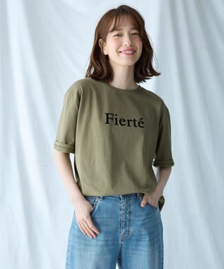 ANY フロッキーロゴテールTシャツ カーキ