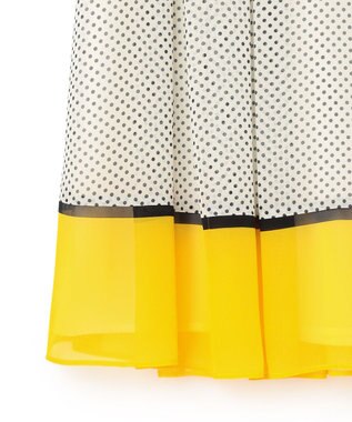 GRACE CONTINENTAL ドットBOXタックスカート ホワイト