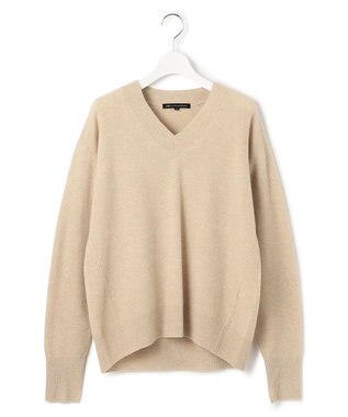 23区 L CARIAGGIウールカシミヤ Vネック ニット ベージュ系
