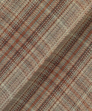 BEIGE， SELMA / チェックウールハイウエストタックパンツ Camel × Nude