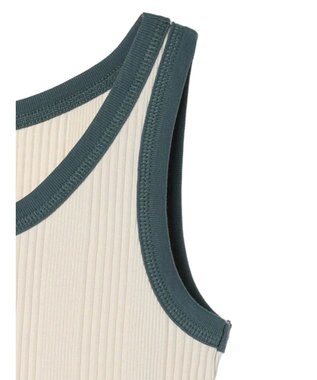 AMERICAN HOLIC バイカラーテレコタンクトップ Ivory