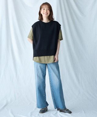 ANY フロッキーロゴテールTシャツ カーキ