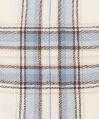 ANY SIS マルチチェック ストール ライトブルー系