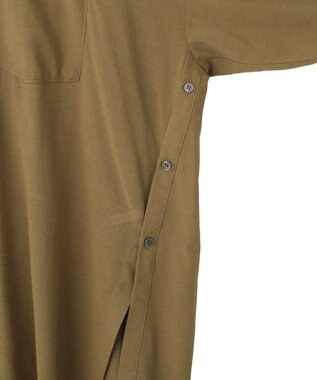 YECCA VECCA リブMIXシアーオーバーシャツ Dark Beige