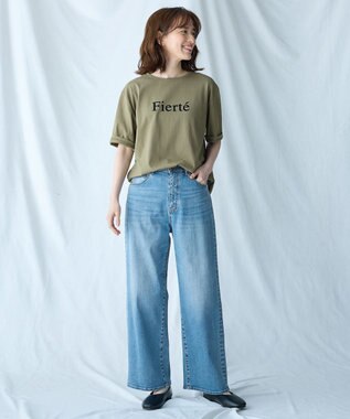 ANY フロッキーロゴテールTシャツ カーキ