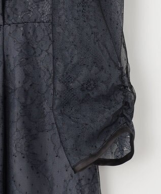 ANY SIS 【Lily calin】バイカラードットチュール ドレス ブルーグレー