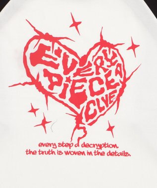 WEGO 【ユニセックス着用ITEM/MLサイズ展開】スリーブロゴグラフィックラグランT（LS） ブラック