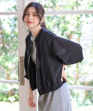 ANY シアーブルゾン ブラック