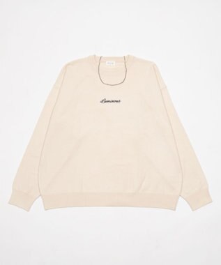 WEGO アクセ付きワンポイントニットプルオーバー（LS） オフホワイト