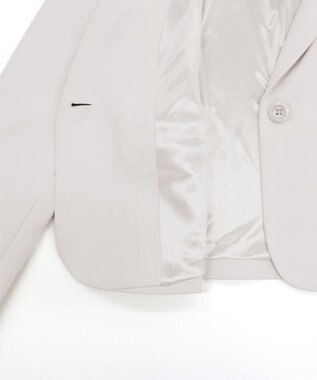 Tiaclasse L 【ダブルクロス・洗える】テーラードジャケット グレージュ