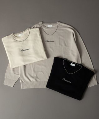 WEGO アクセ付きワンポイントニットプルオーバー（LS） オフホワイト