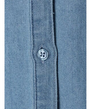 earth music&ecology ラッフル前開きデニムワンピース Light Indigo