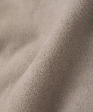 earth music&ecology 【リバーシブル】ノーカラーフェイクムートンコート Pink Beige