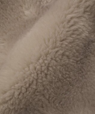 earth music&ecology 【リバーシブル】ノーカラーフェイクムートンコート Pink Beige