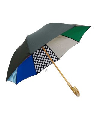+RING 【UVカット100%】【UPF50＋】【遮光率99%以上】【2重張り】プラスリング 晴雨兼用傘（長ショート） MLT T1334 マルチカラー