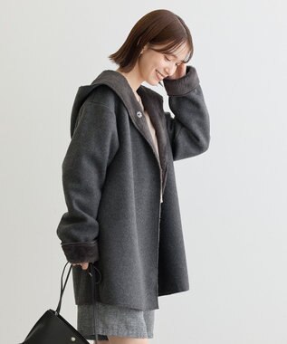 Green Parks フーディガウンコート Charcoal Gray