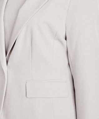 Tiaclasse L 【ダブルクロス・洗える】テーラードジャケット グレージュ