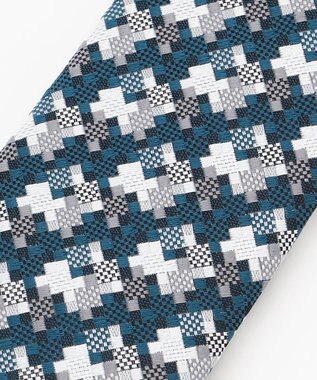 JOSEPH HOMME テクノハウンドトゥース　ネクタイ ダルブルー系7