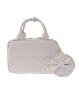 Maison de FLEUR ポーチ付き2Wayボストンバッグ Grayish Pink