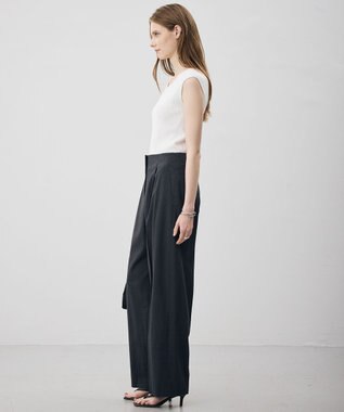 ICB 【CLASSY.掲載】オーガニックコットンリブ フレンチスリーブニット オフホワイト