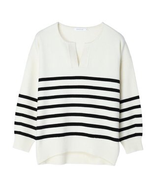 AMERICAN HOLIC バイパチスキッパーニットプルオーバー Border Ivory