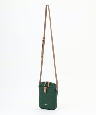 LA BAGAGERIE グリッドキルティングミニショルダー ダークグリーン