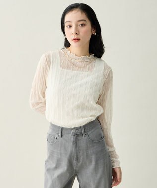 ANY L レースインナートップス