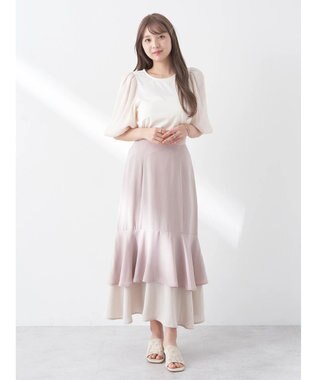 earth music&ecology ラメスリーブプルオーバー Ivory