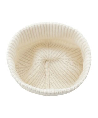 MOONBAT FURLA(フルラ) タフタ刺繍入りニット帽 オフホワイト